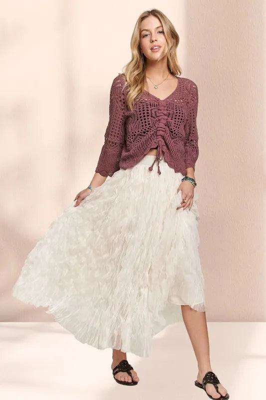 ADORA Elastic Waist Cloud Fluffy Maxi Skirt dc5c5605fd24417ea9fb4c063f5142f9-Max-Origin