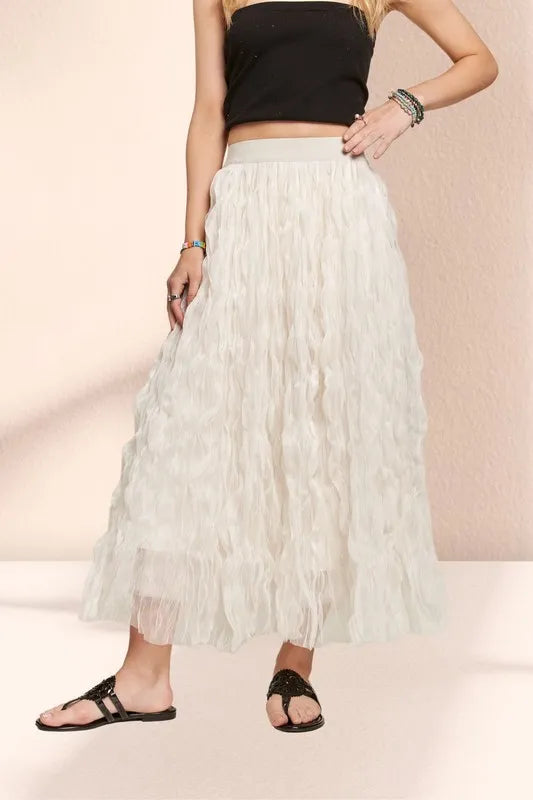 ADORA Elastic Waist Cloud Fluffy Maxi Skirt dc85f000cf054dc5b397dabc8117a6f8-Max-Origin