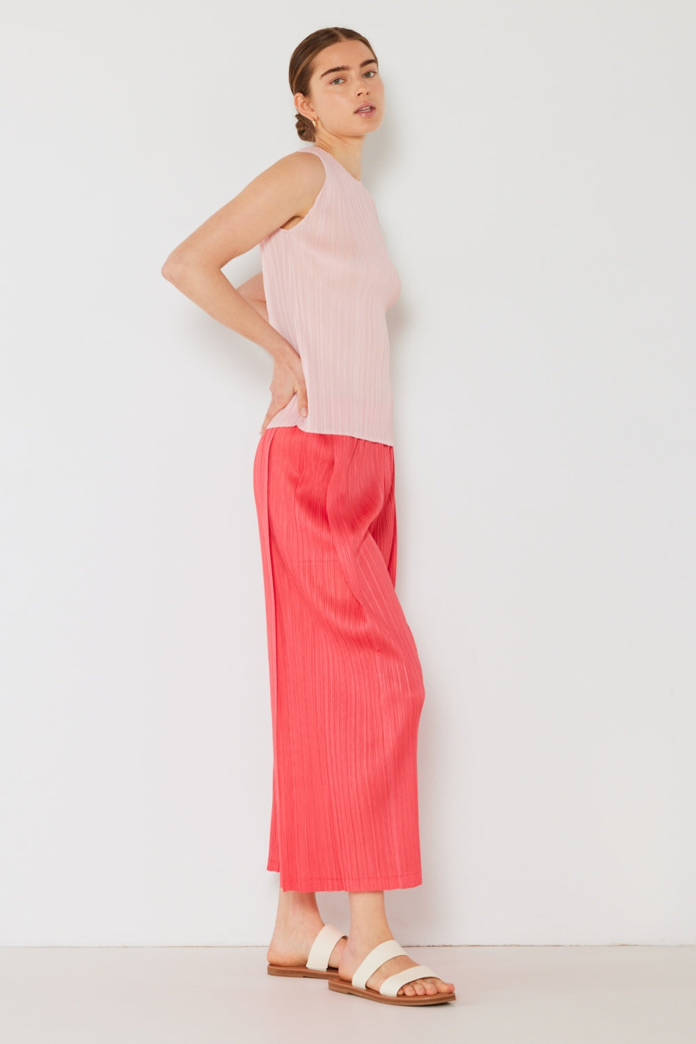 Marina West Swim Pleated Wide-Leg Pants with Side Pleat Detail Marina West Swim Pleated Wide-Leg Pants with Side Pleat Detail - TopFashionHQ