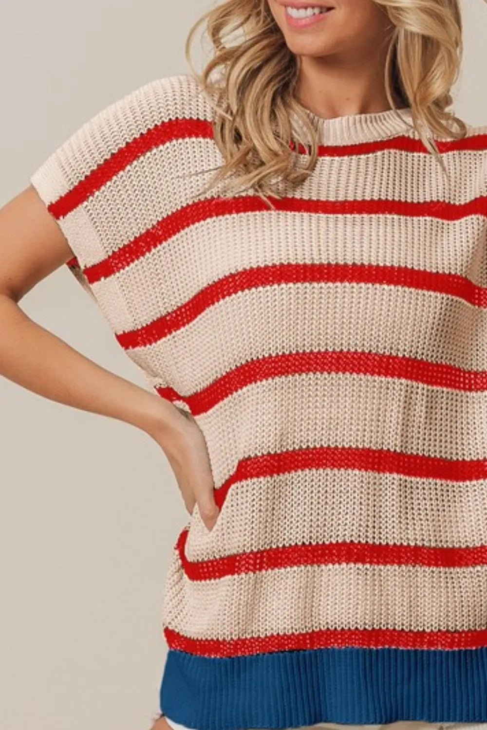 BiBi Fourth Of July Stripe Drop Shoulder Sweater deb1e7cf-05fb-4e81-9fbc-d90694cdb4c1-Max-Origin