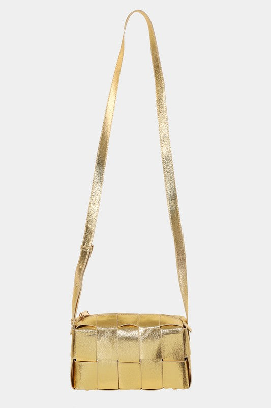 Fame Woven Crossbody Bag with Adjustable Strap Fame Woven Crossbody Bag with Adjustable Strap