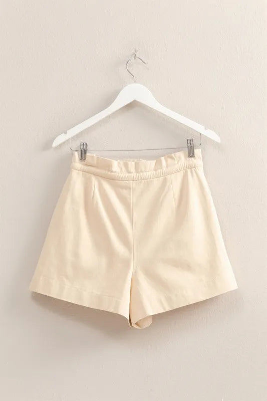 HYFVE High-Waisted Washed Twill Paperbag Shorts df77c07c428649398415f19925e31410-Max-Origin