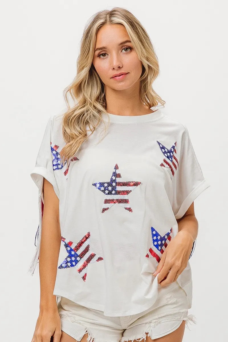 BiBi American Flag Sequin Star Fringe Top dff76eaf79f5464795cd60f8bc0a5b87-Max-Origin