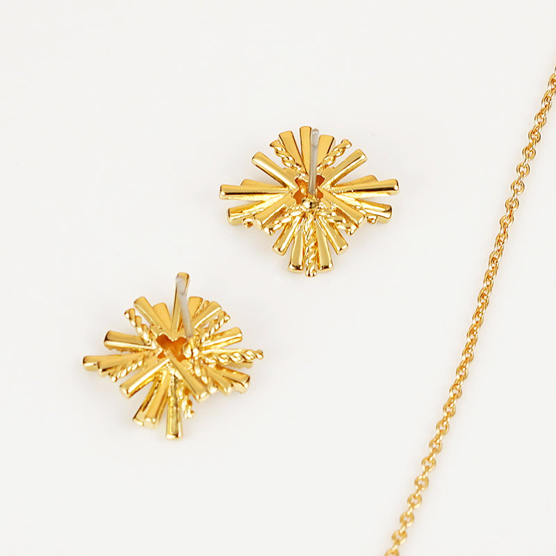 Starburst Gold-Plated Earrings and Necklace Set Starburst Gold-Plated Earrings and Necklace Set