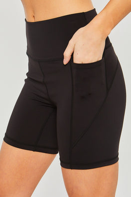 Love Tree High Waist Seam Detail Active Shorts - TopFashionHQ