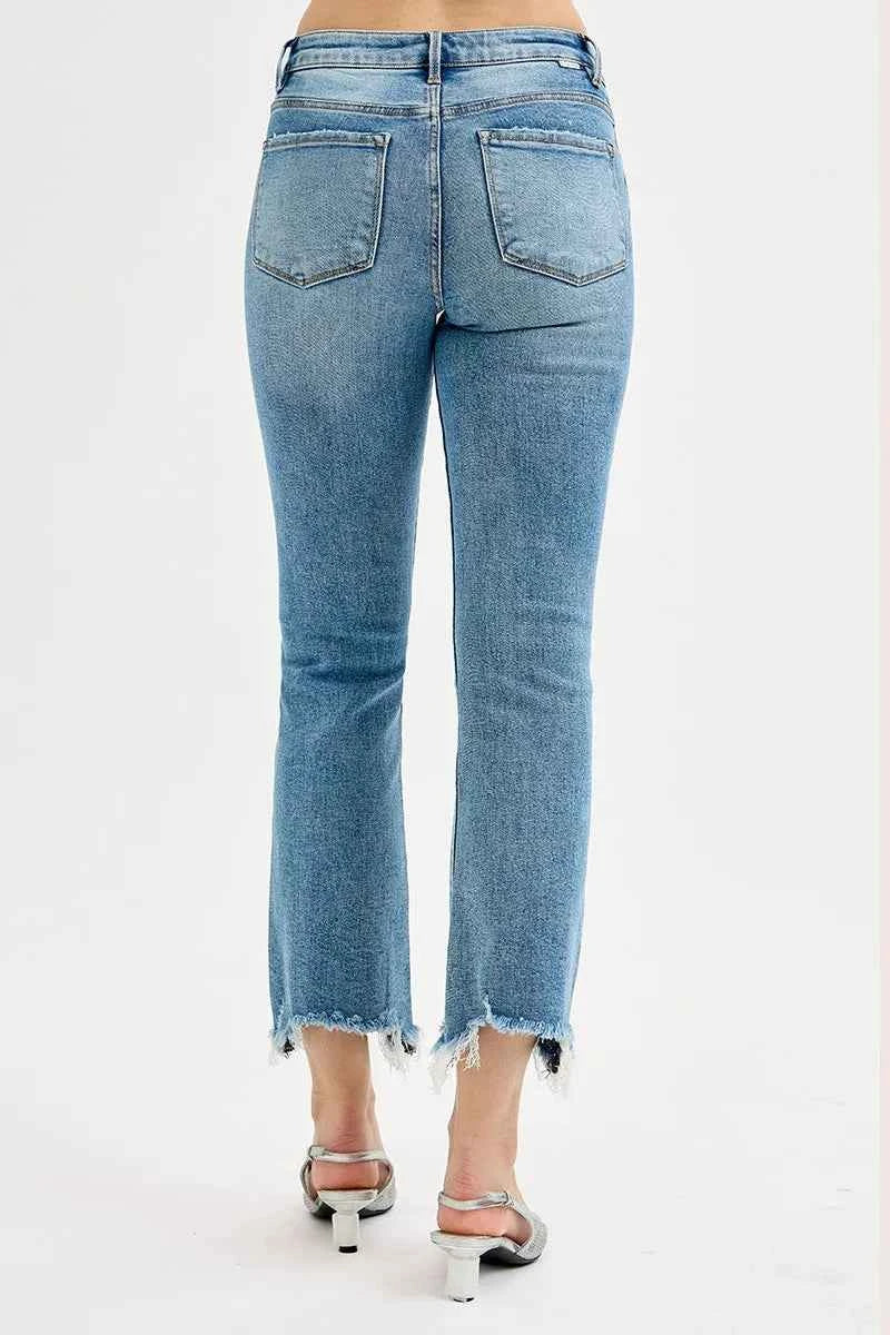 RISEN Full Size High Rise Crop Straight Slim Jeans Plus Size RISEN Full Size High Rise Crop Straight Slim Jeans Plus Size