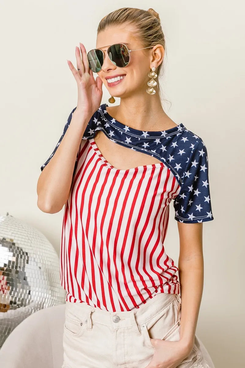 BiBi American Flag Theme Front Cut Out Top e28da6a657b94791b43d3c48e1556843-Max-Origin