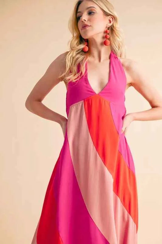 Aemi+Co Color Block Sleeveless Maxi Dress Aemi+Co Color Block Sleeveless Maxi Dress