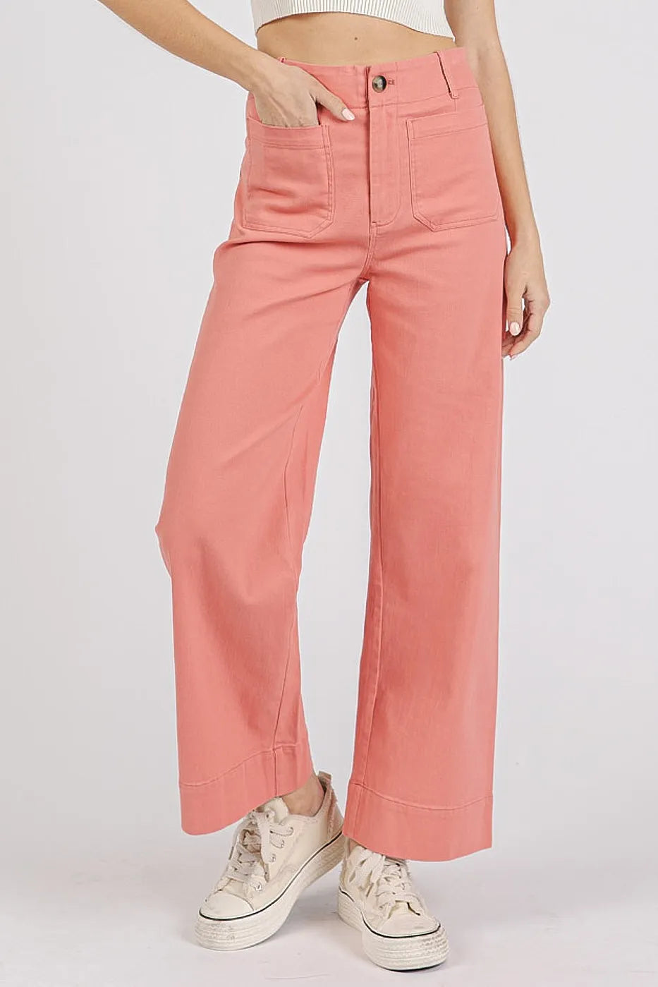 Mittoshop Twill Patch Pocket High Rise Wide Leg Pants e53eba9feb944d3db6e0569605990c7f-Max-Origin