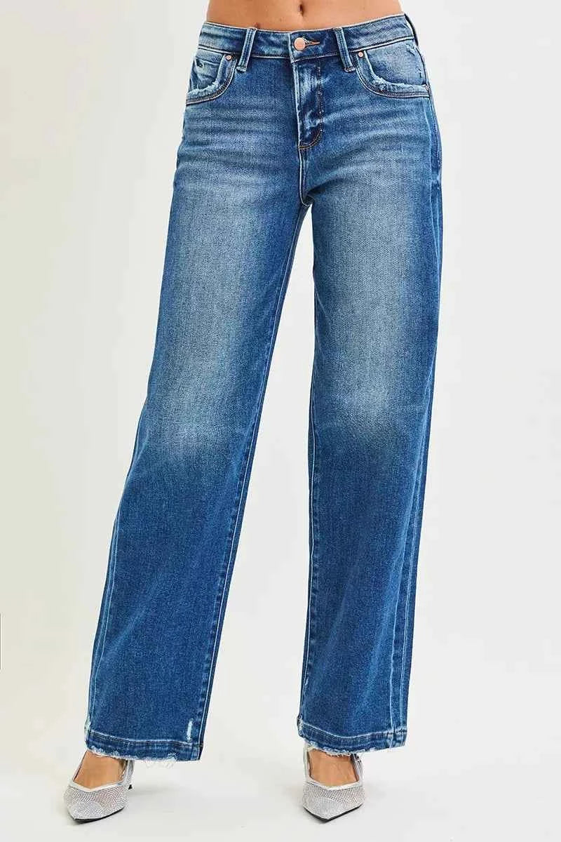 RISEN Full Size Slouchy Baggy Jeans Pocket Side Seam Detail Plus Size RISEN Full Size Slouchy Baggy Jeans Pocket Side Seam Detail Plus Size