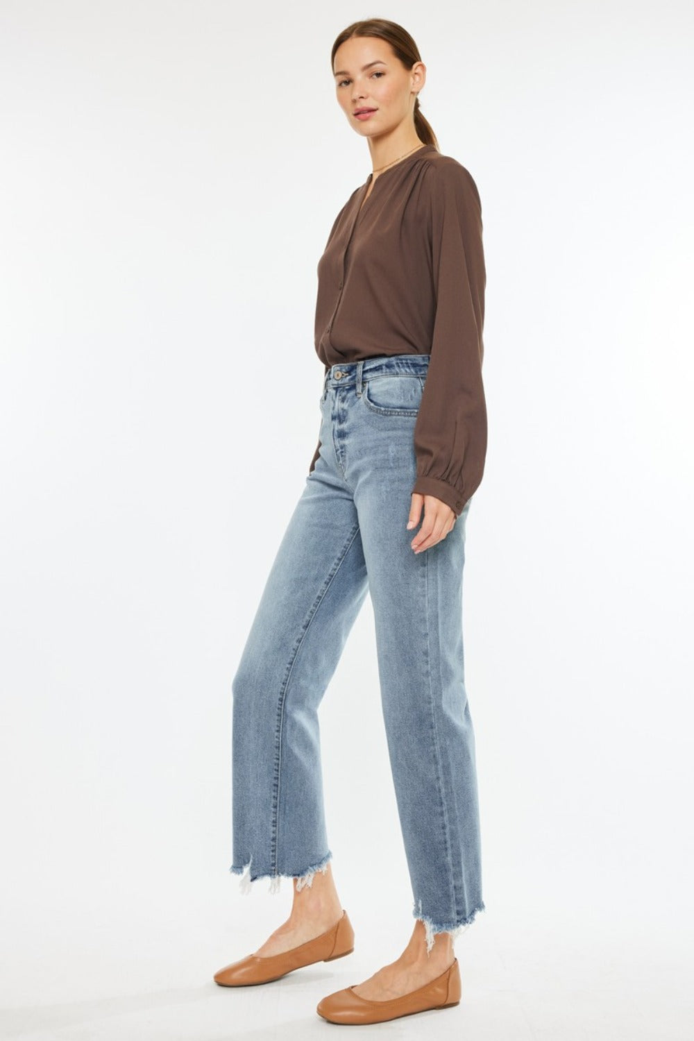 Kancan High Rise Slim Wide Leg Jeans Kancan High Rise Slim Wide Leg Jeans