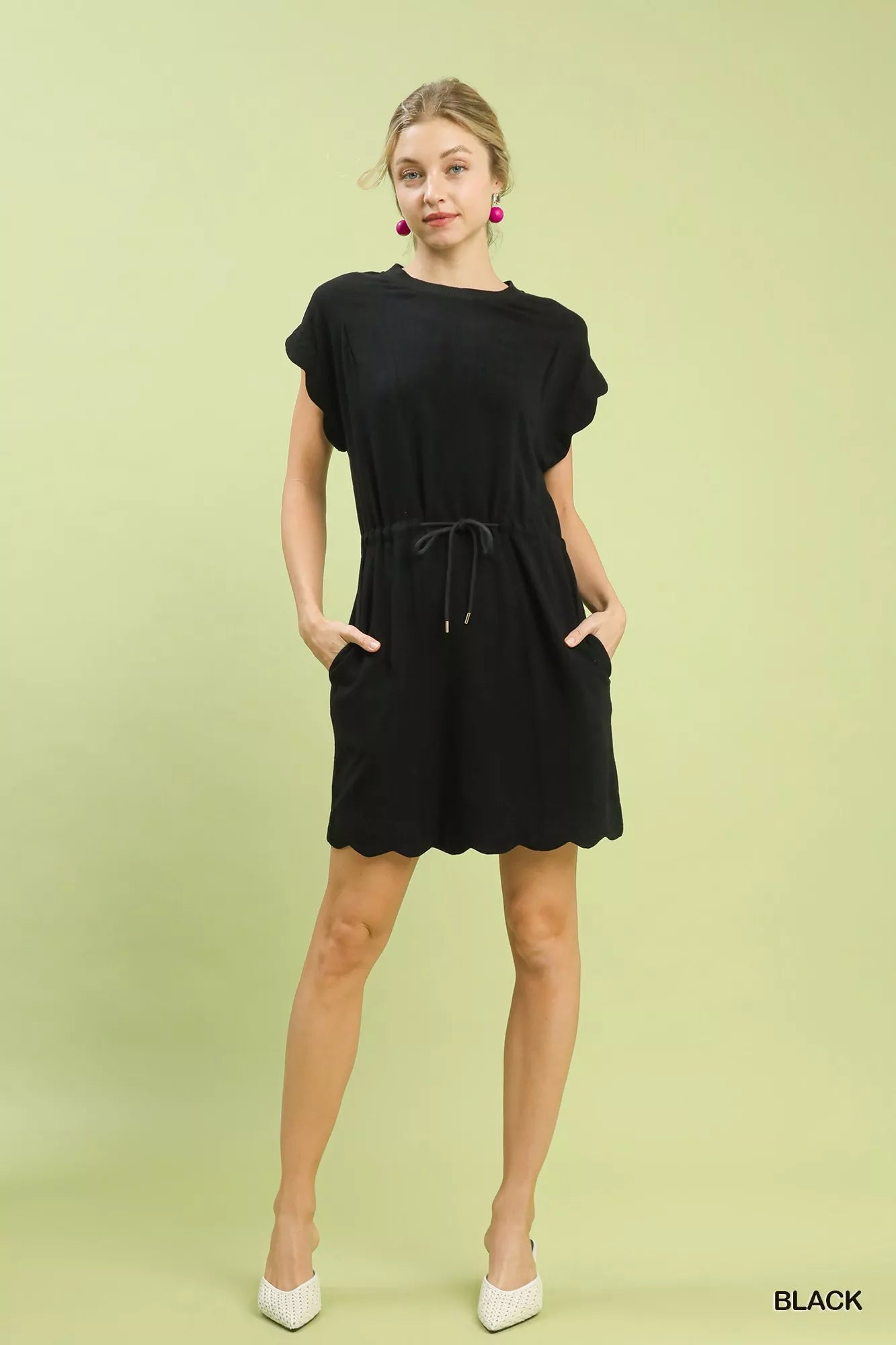 Umgee Linen Blend Scallop Hem Mini Dress e632b1c9-d224-4b0e-afb8-4b1cb765276e-Max-Origin