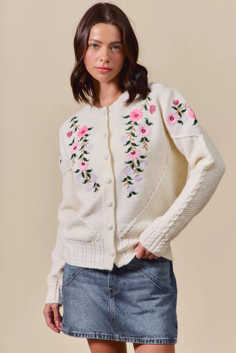 SO ME Floral Embroidered Coquette Sweater Cardigan e699f29047f84d10a7c83606f0920dc0-Max-Origin
