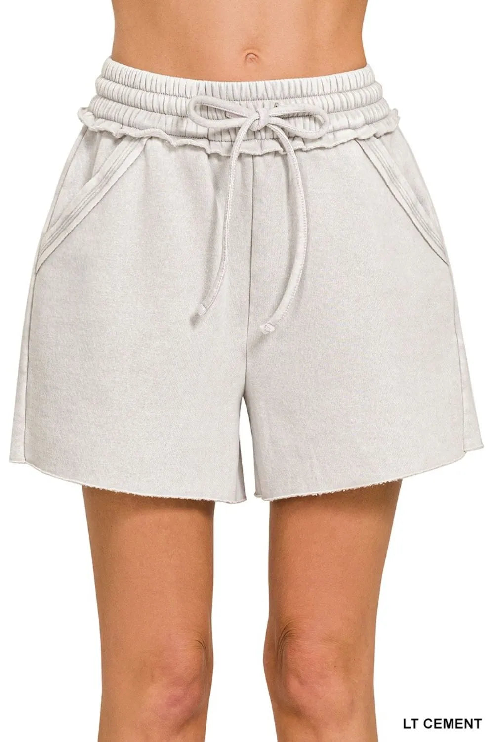 Zenana Acid Wash Fleece Drawstring Shorts With Pockets e6aeeb49-3485-4a8e-961a-c8ec97d096c5-Max-Origin