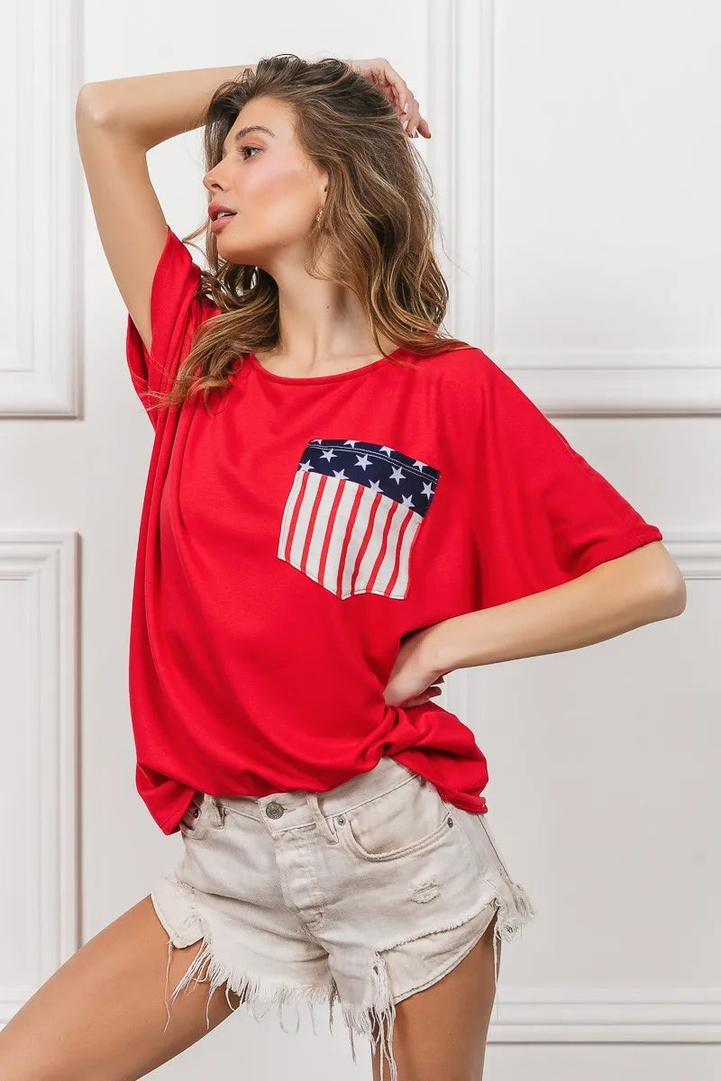 BiBi French Terry With Front Pocket Dolman Sleeves Top e700dc9b8b934e52a1c4cbe724ba0358-Max-Origin