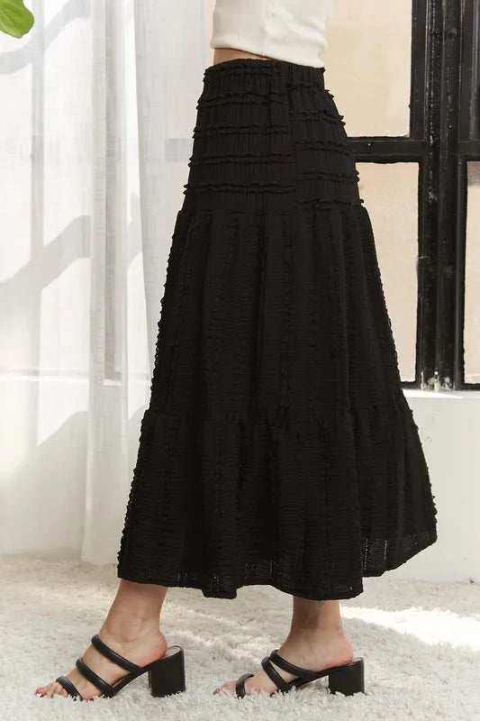 ADORA Elastic Waistband Tiered Midi Skirt e7d899bc-f50e-4c3f-8b4a-1c0965990a00-Max-Origin