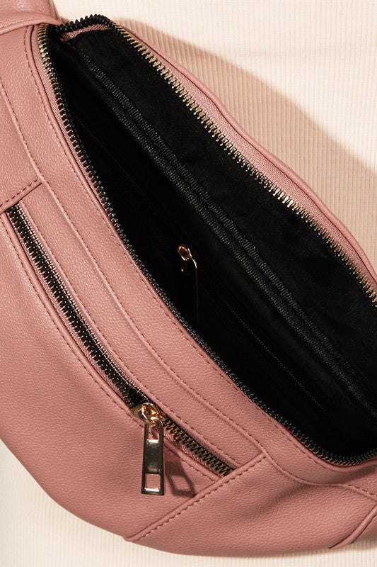 Fame PU Leather Crossbody Bag with Removable Strap Fame PU Leather Crossbody Bag with Removable Strap