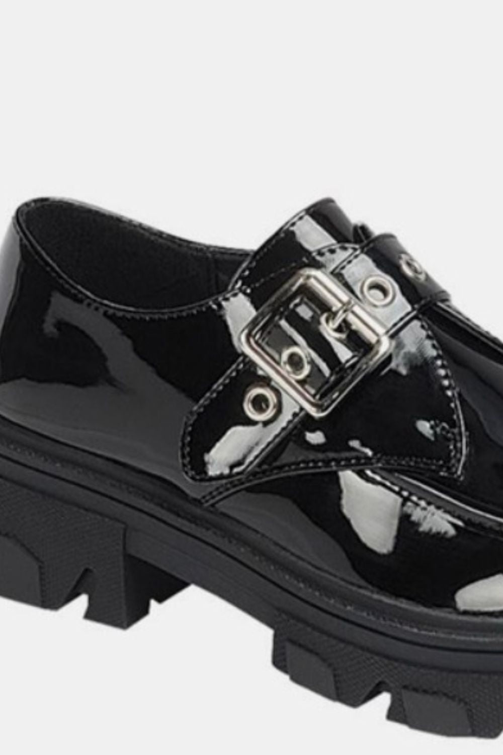 Forever Link Buckled Platform Lug Sole Loafers Forever Link Buckled Platform Lug Sole Loafers