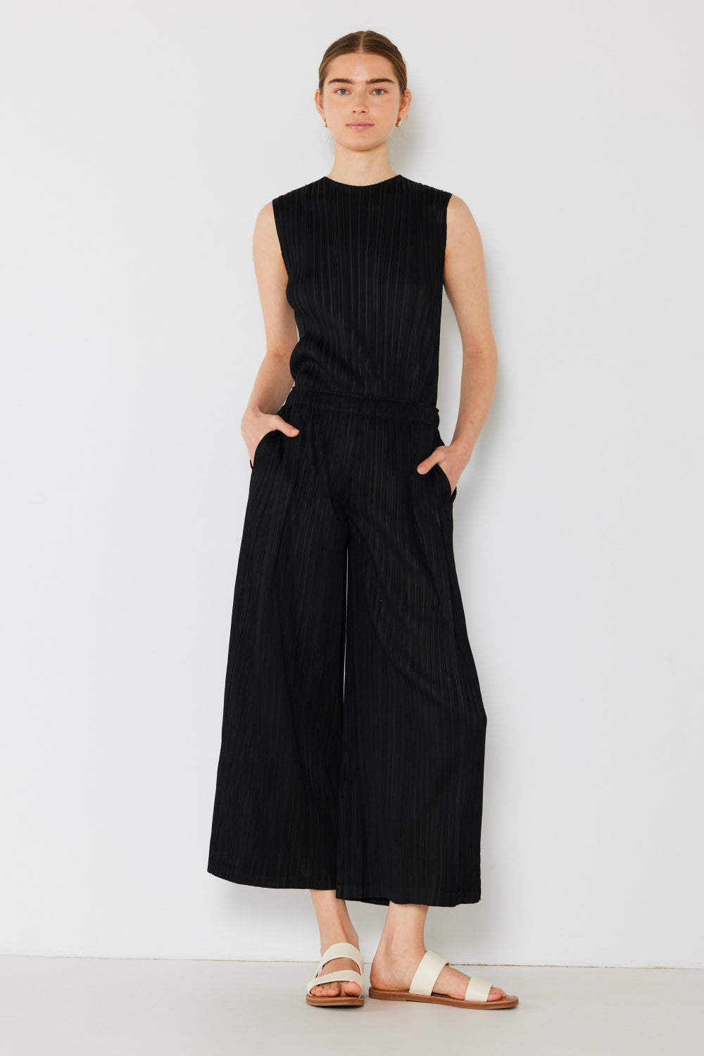 Marina West Swim Pleated Wide-Leg Pants with Side Pleat Detail Marina West Swim Pleated Wide-Leg Pants with Side Pleat Detail - TopFashionHQ