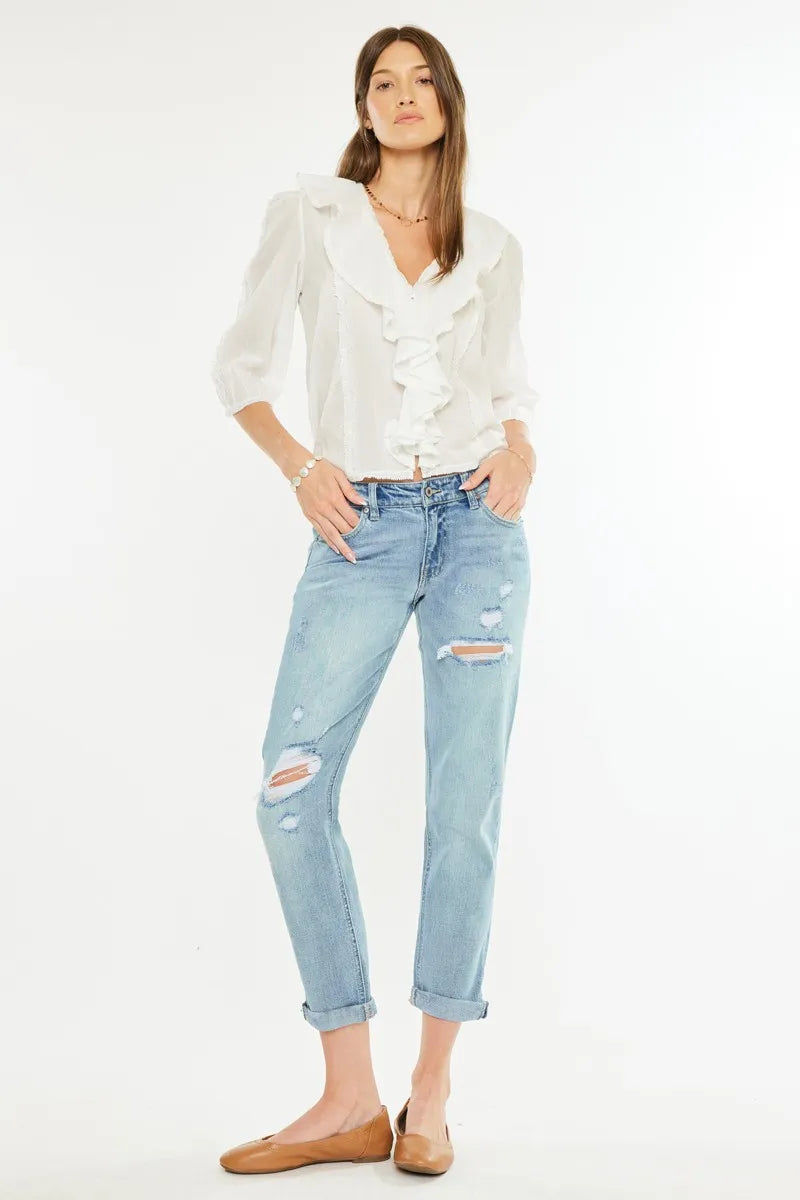 Kancan Mid Rise Distressed Boyfriend Fit Jeans e91fd903191a4e858297d64e308391b0-Max-Origin