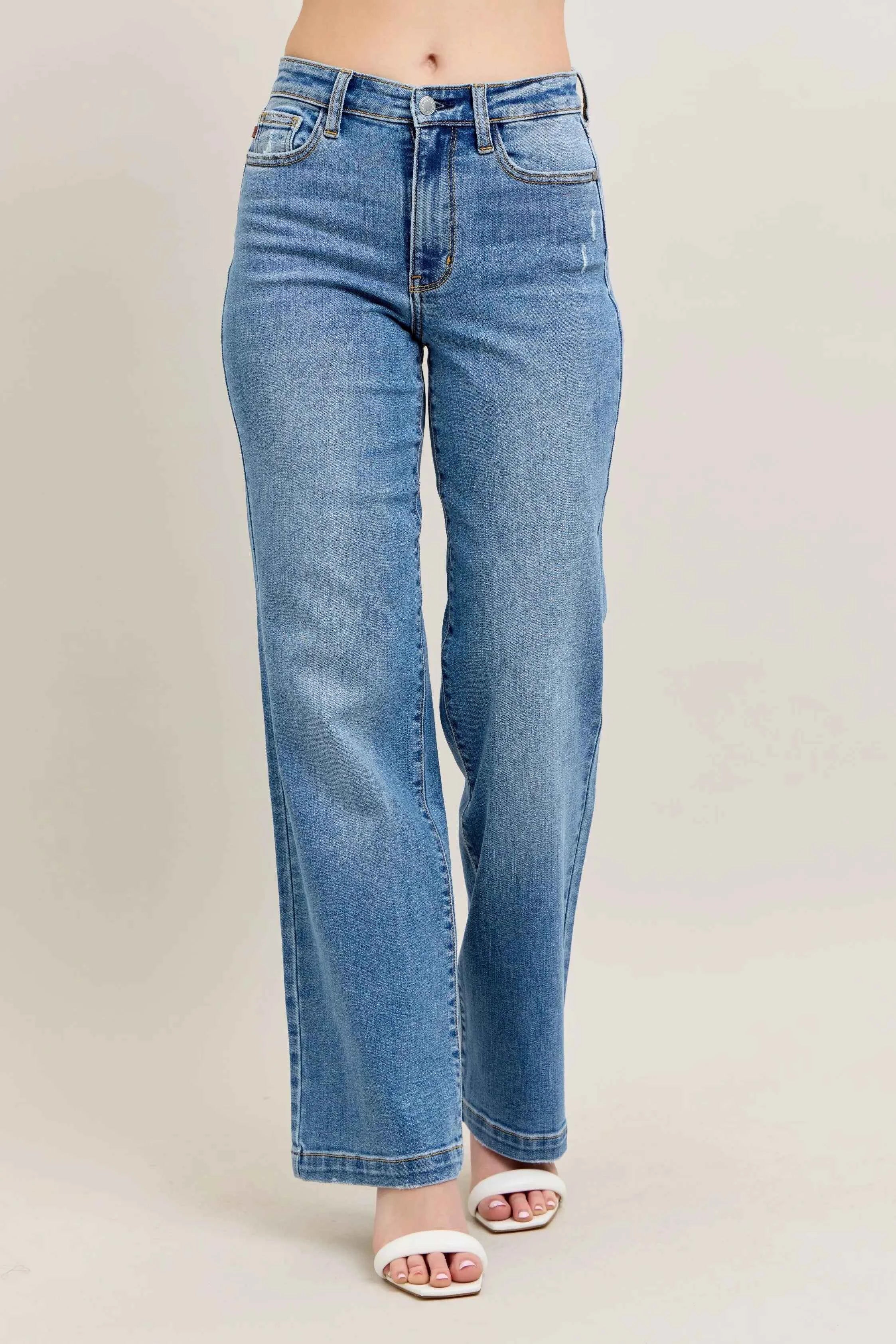 Judy Blue Full Size High Waist Straight Jeans Plus Size Judy Blue Full Size High Waist Straight Jeans Plus Size