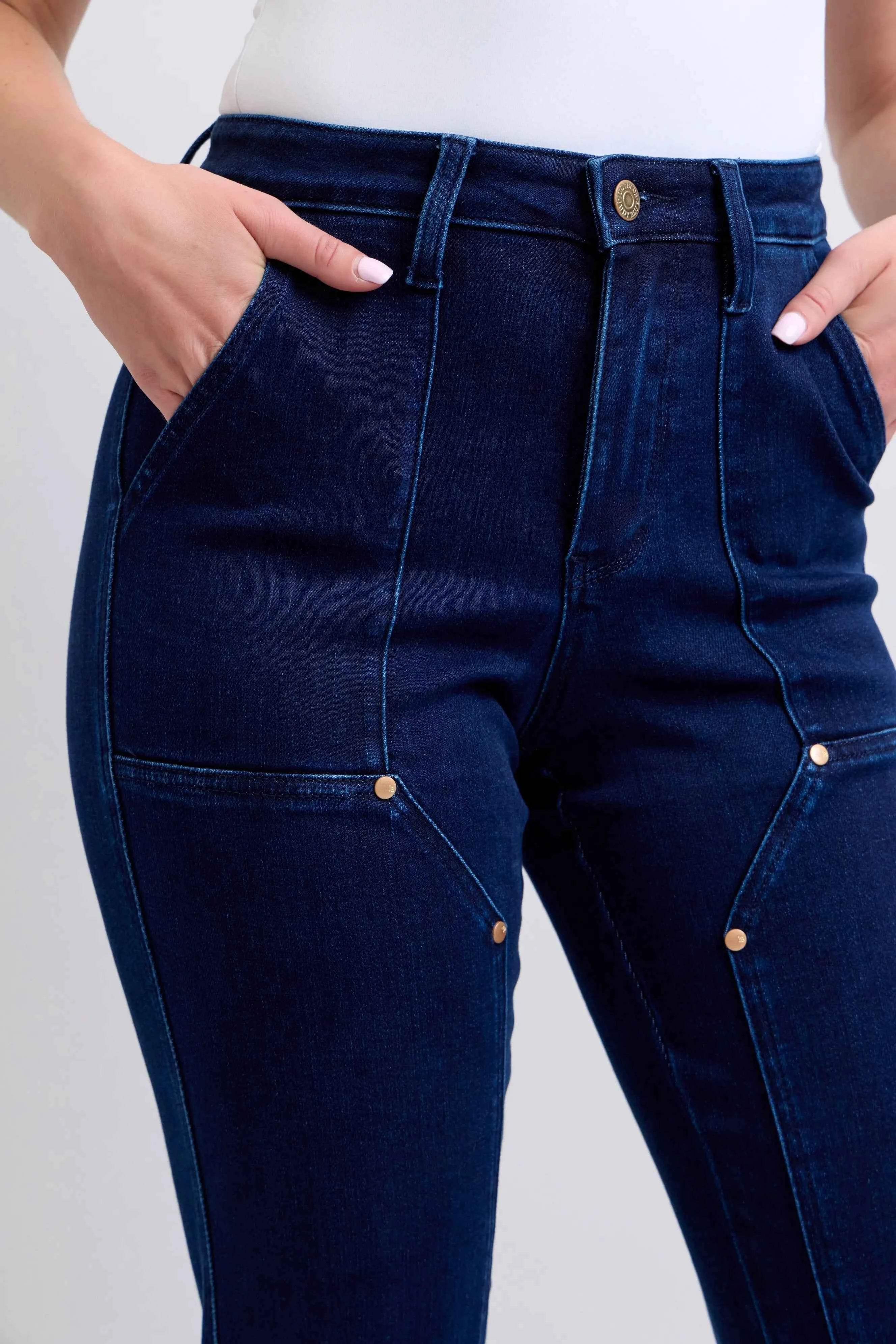 Judy Blue Full Size Hw Work Wear Knee Patch Straight Jeans Plus Size Judy Blue Full Size Hw Work Wear Knee Patch Straight Jeans Plus Size