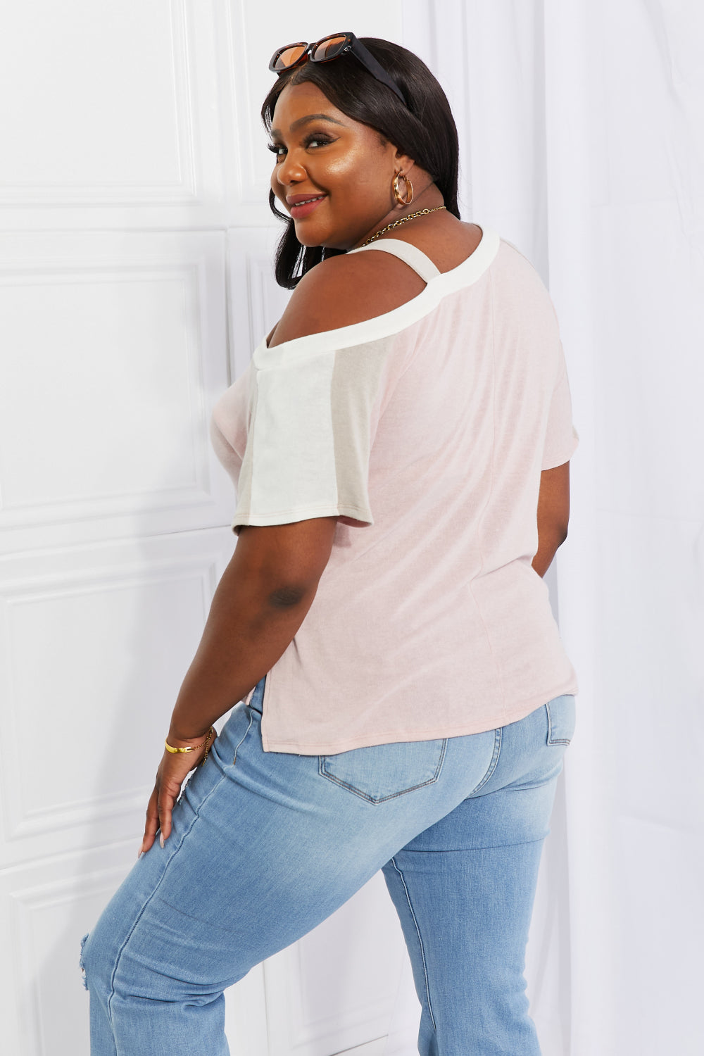 Andree by Unit Full Size Something Simple Cold Shoulder Tee Andree by Unit Full Size Something Simple Cold Shoulder Tee - TopFashionHQ