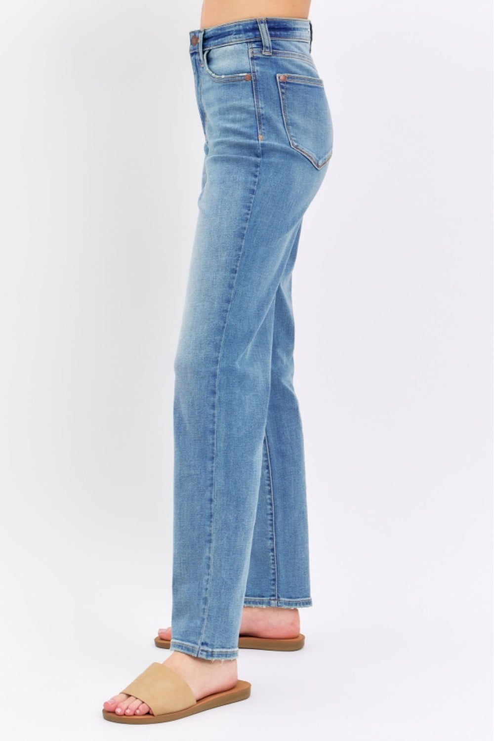 Judy Blue Full Size High Waist Straight Jeans Judy Blue Full Size High Waist Straight Jeans - TopFashionHQ