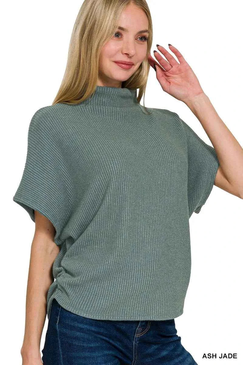 Zenana Mock Neck Top and Pants Sweater Set Zenana Mock Neck Top and Pants Sweater Set