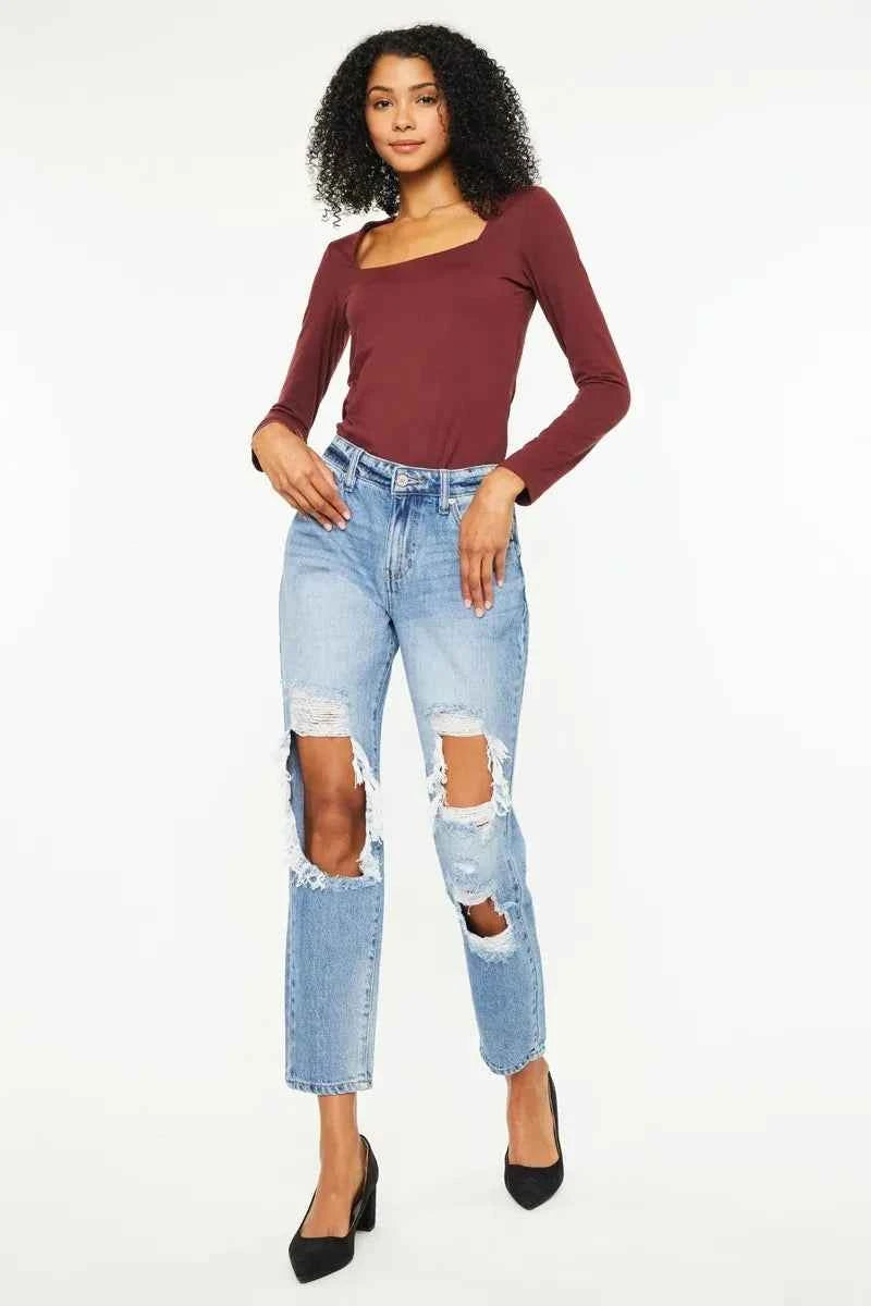 Kancan High Rise Distressed Boyfriend Jeans Kancan High Rise Distressed Boyfriend Jeans
