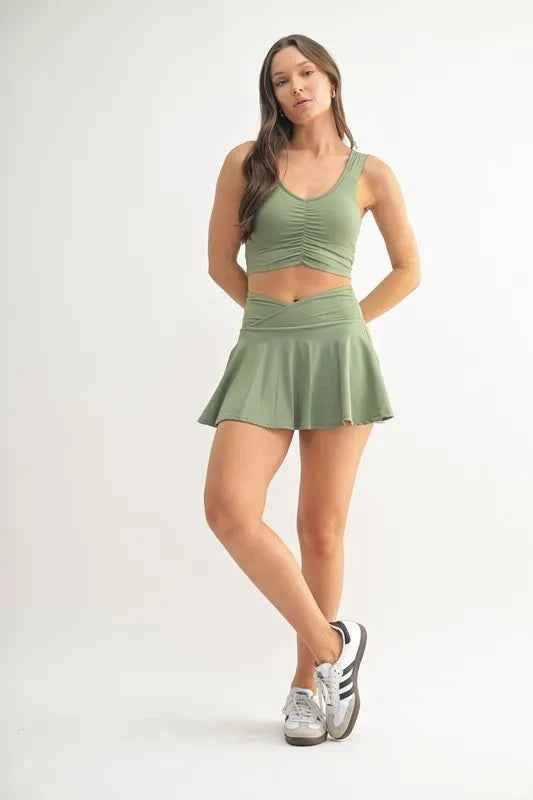 MONO B Ruched Front Active Tank MONO B Ruched Front Active Tank