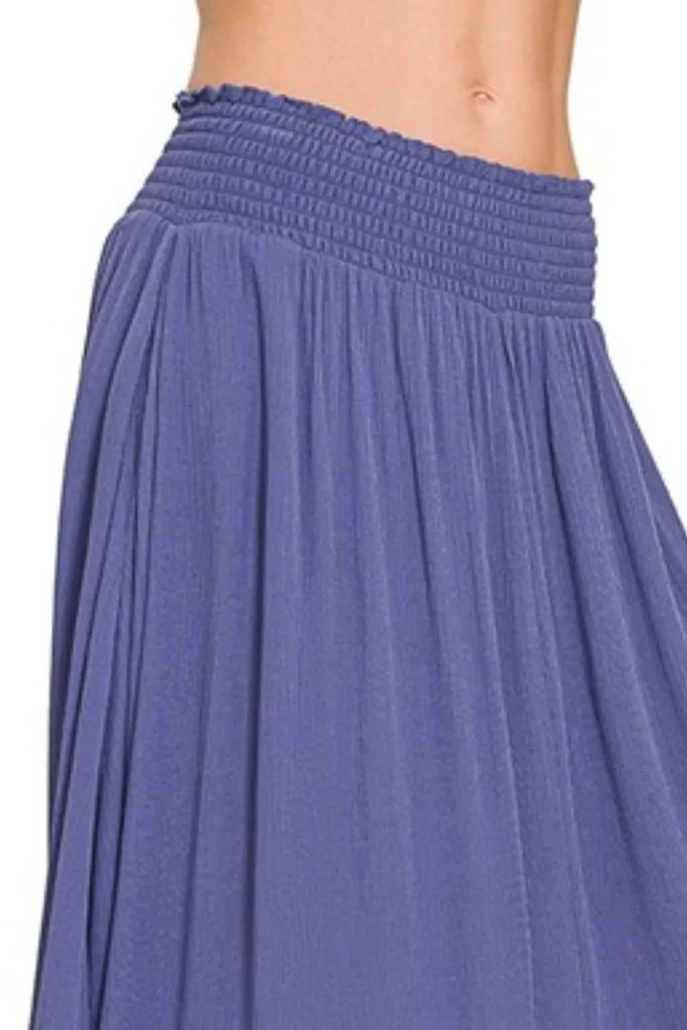 Zenana Woven Crinkle Smocked Waist Maxi Skirt W Pockets ec69c665-a1f3-4130-9130-8cea6421493d-Max-Origin