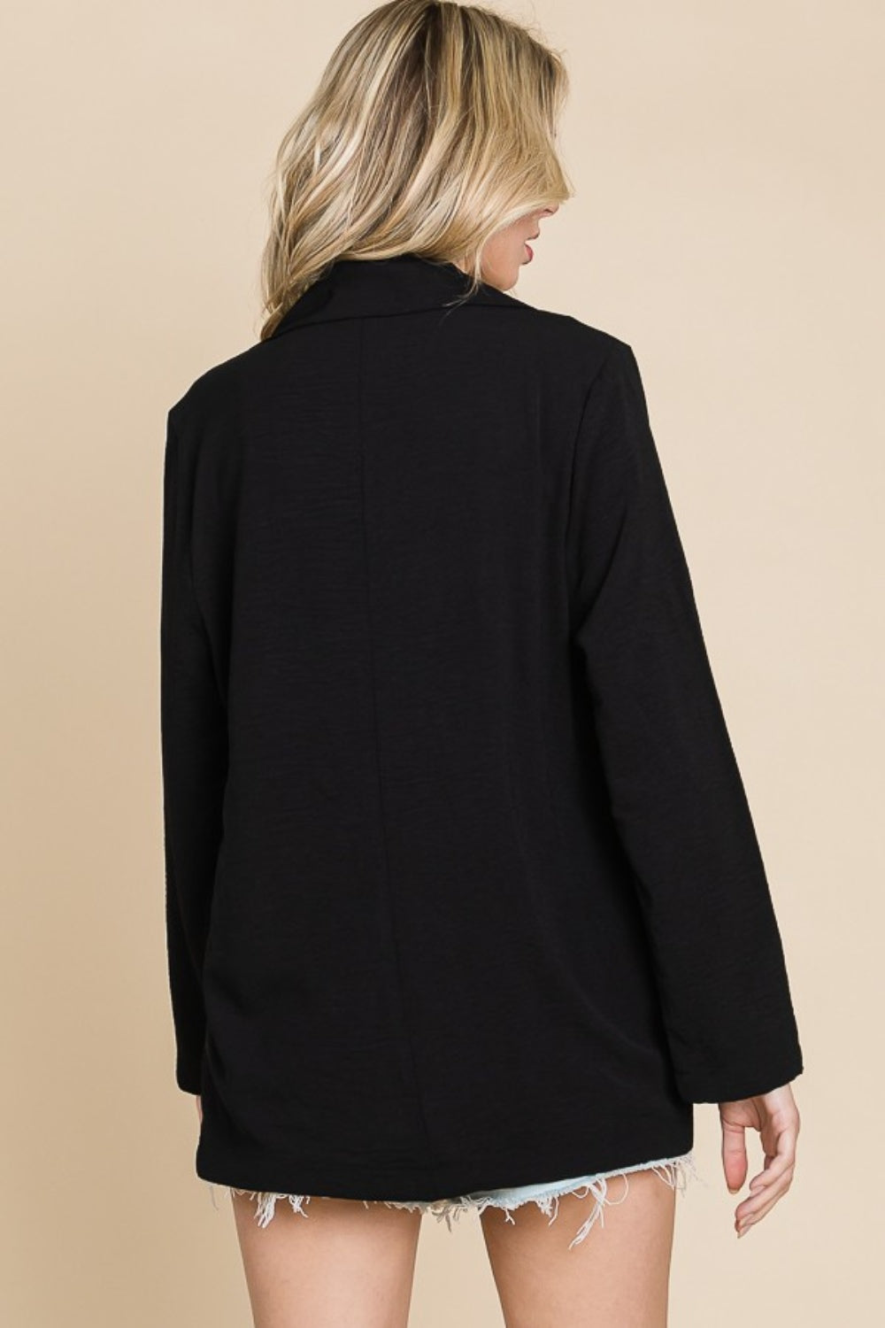 Culture Code One Button Long Sleeve Blazer with Pockets Culture Code One Button Long Sleeve Blazer with Pockets