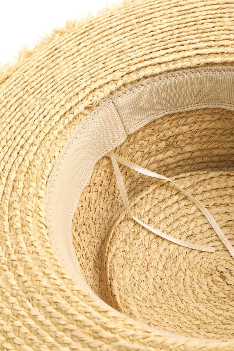 Fame Basket Weave Straw Sun Hat Fame Basket Weave Straw Sun Hat - TopFashionHQ