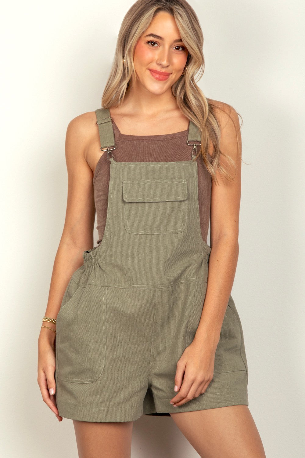 VERY J Adjustable Suspender Overalls with Pockets VERY J Adjustable Suspender Overalls with Pockets