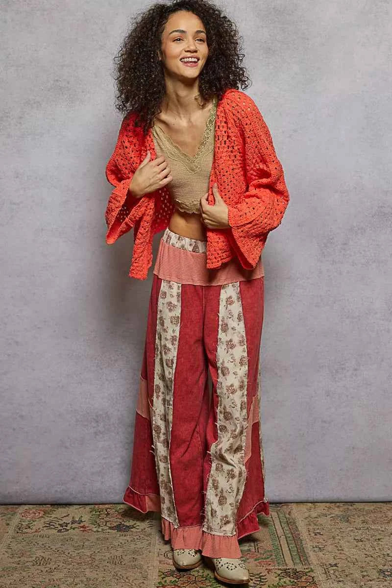 POL Open Front Cardigan with Crochet Patterns POL Open Front Cardigan with Crochet Patterns