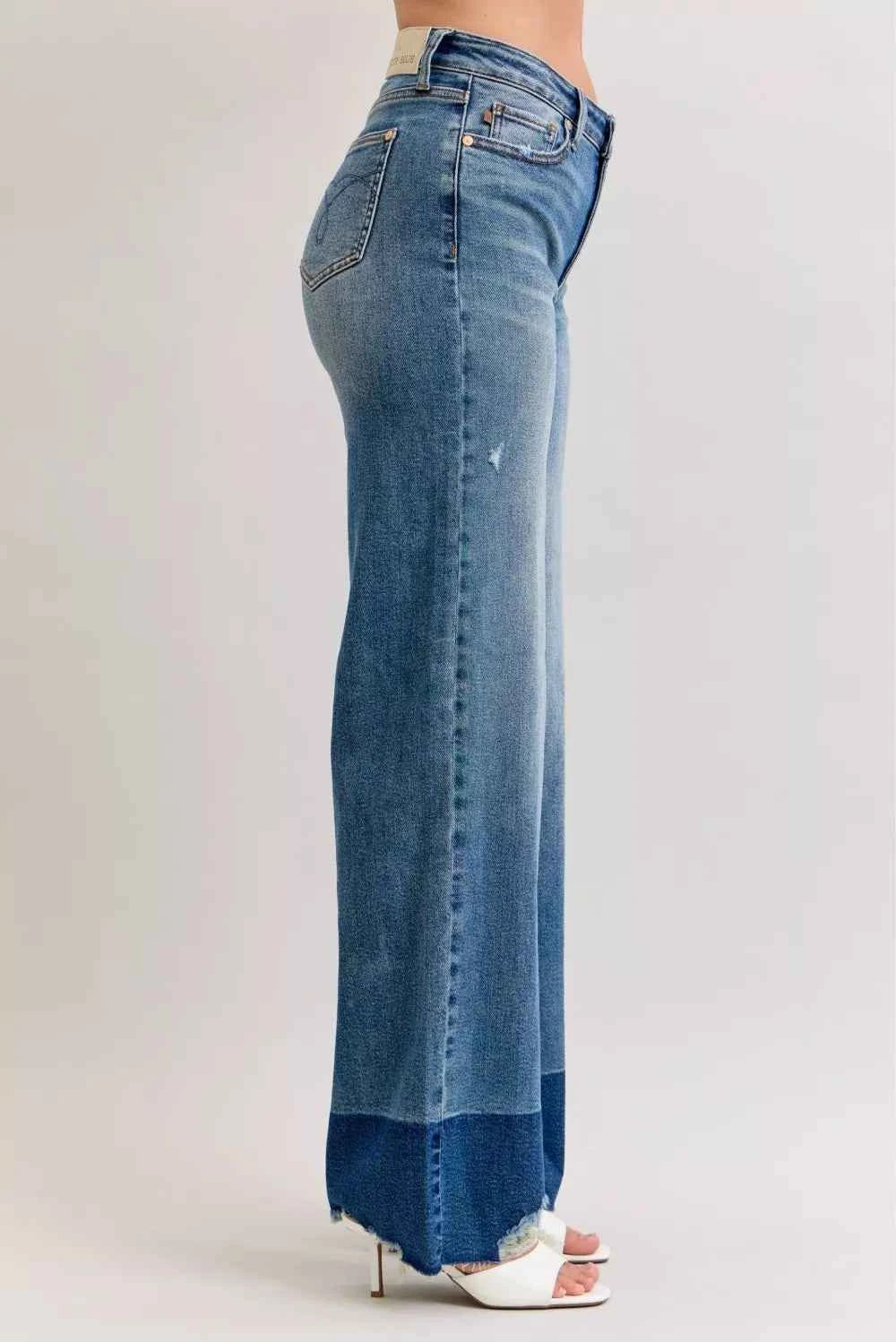 Judy Blue Raw Hem High Waist Column Straight Jeans Judy Blue Raw Hem High Waist Column Straight Jeans