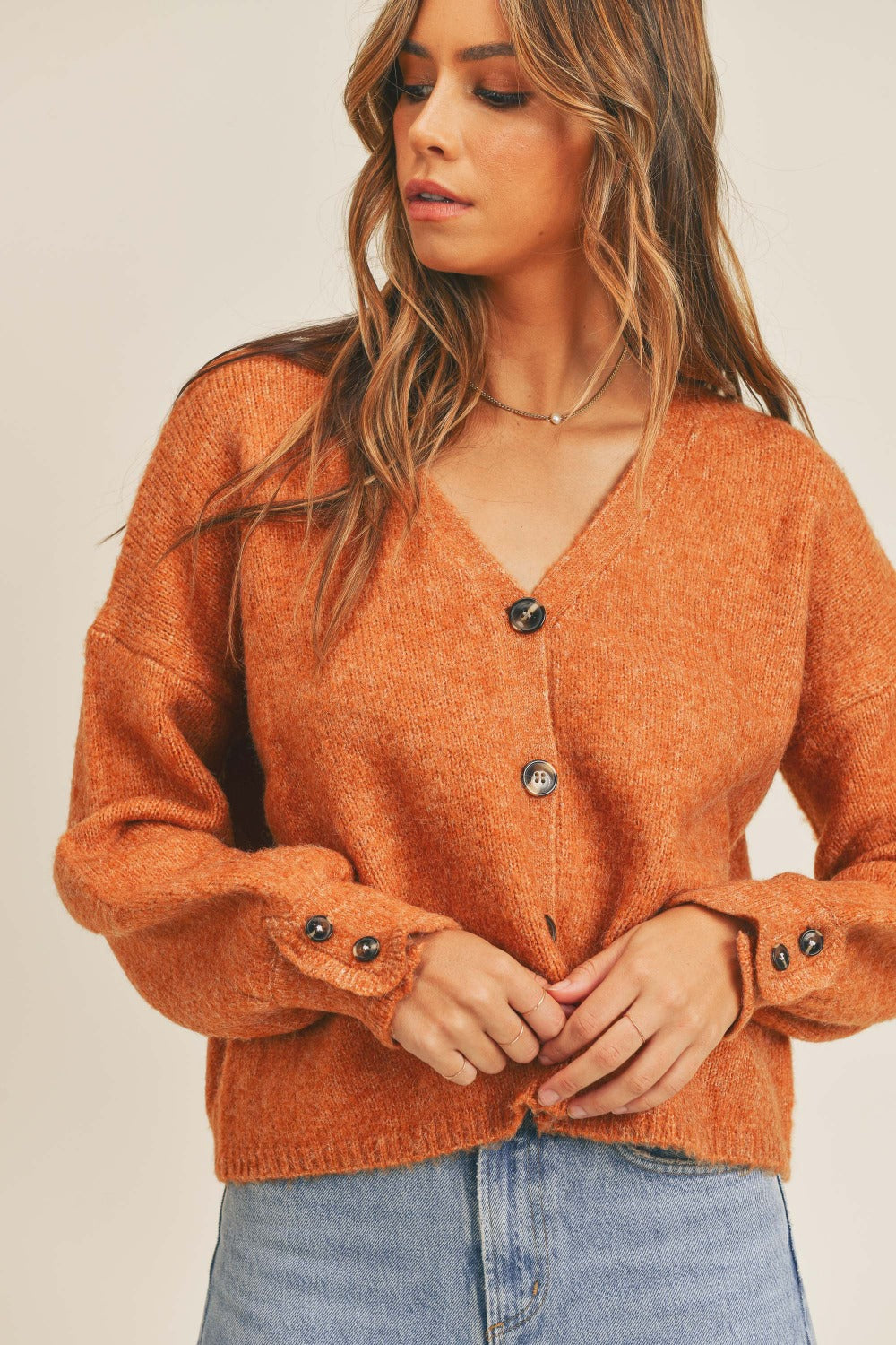 MABLE Long Sleeve Button Down Sweater Cardigan MABLE Long Sleeve Button Down Sweater Cardigan - TopFashionHQ