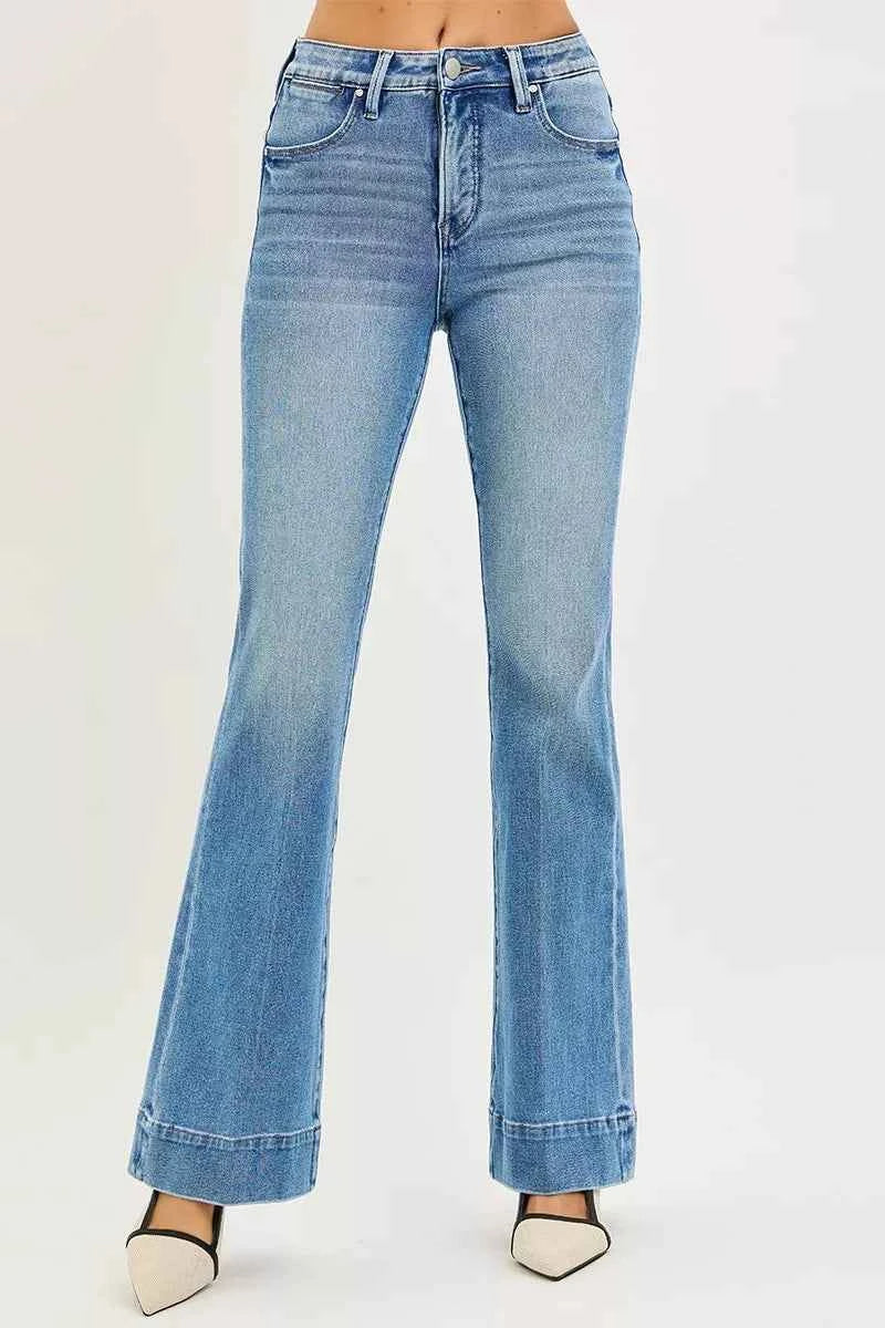 RISEN Tummy Control 4 Way Stretch Mid Rise Flare Jeans RISEN Tummy Control 4 Way Stretch Mid Rise Flare Jeans