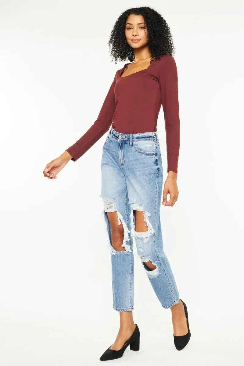Kancan High Rise Distressed Boyfriend Jeans Kancan High Rise Distressed Boyfriend Jeans