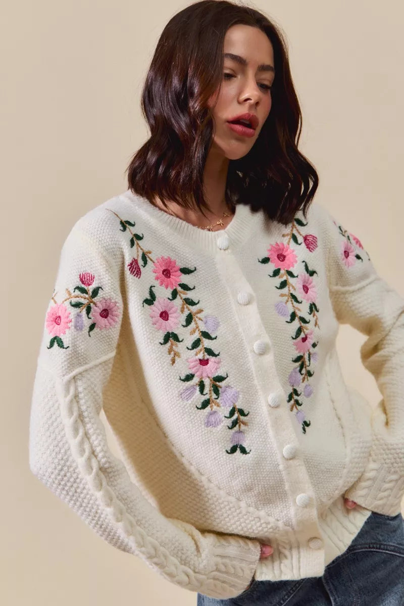 SO ME Floral Embroidered Coquette Sweater Cardigan eea536d2a9414c8babc388a15d827d32-Max-Origin