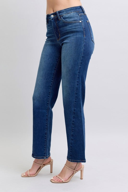 Judy Blue Full Size Side Seam Detail Straight Jeans with Pockets Judy Blue Full Size Side Seam Detail Straight Jeans with Pockets - TopFashionHQ