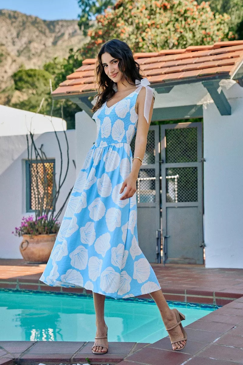 SO ME Shell Smocked Bodice Shoulder Tie Lined Midi Dress f0509c98-c782-4dbd-8093-dac85bb84865-Max-Origin