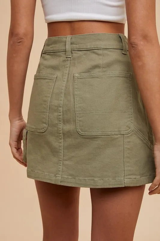 Annie Wear Cargo Denim Mini Skirt f07b7adf-3429-41ec-9b46-4fe19525cb9c-Max