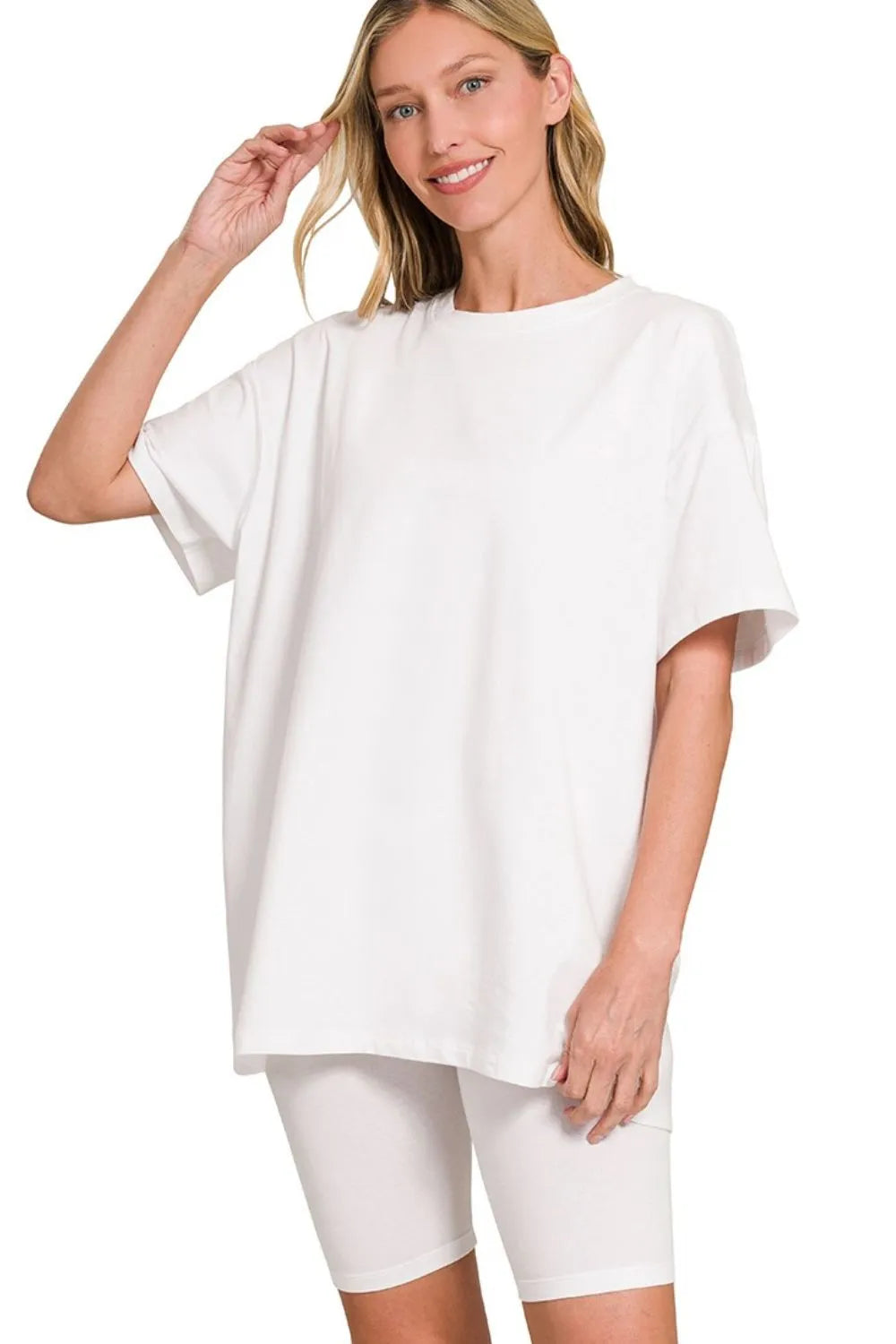Zenana Cotton Round Neck Top & Biker Shorts f18c85ae-7b05-47bb-a1b8-98e0ecded272-Max-Origin