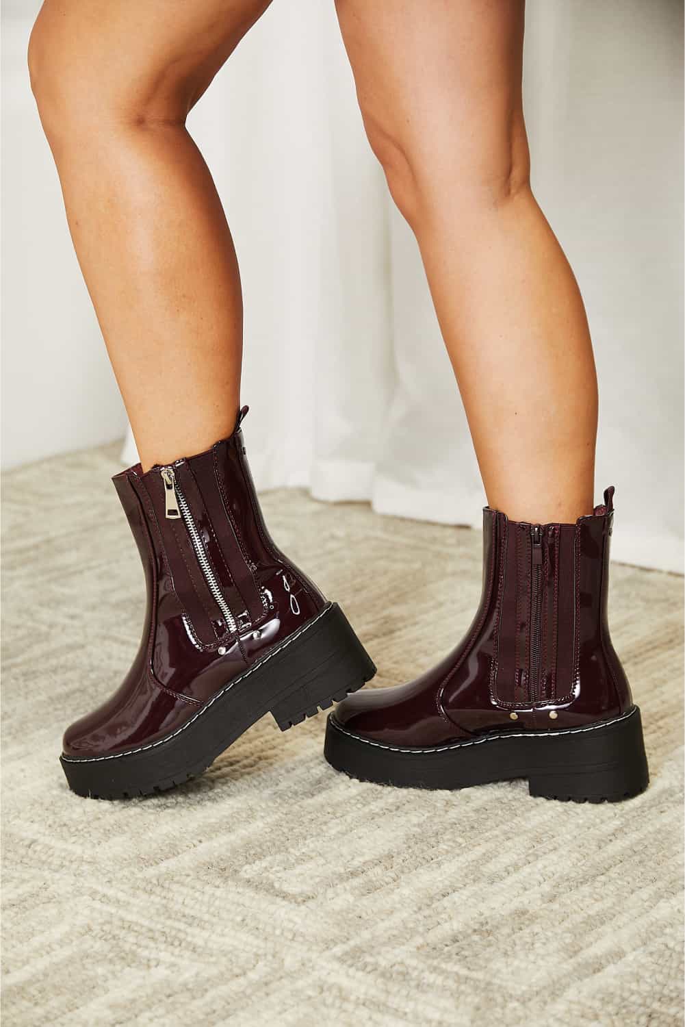 Forever Link Side Zip Platform Boots Forever Link Side Zip Platform Boots - TopFashionHQ