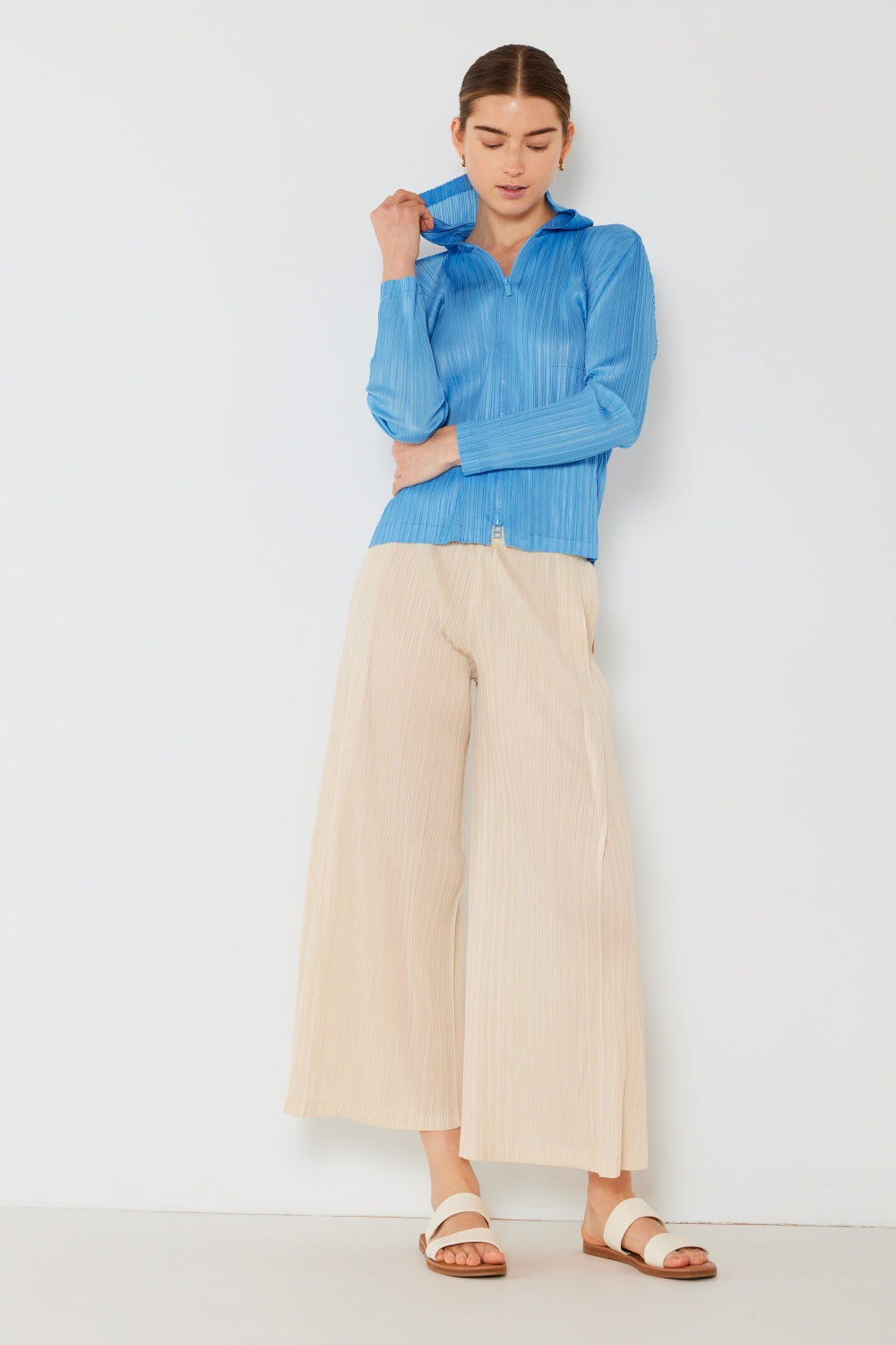 Marina West Swim Pleated Wide-Leg Pants with Side Pleat Detail Marina West Swim Pleated Wide-Leg Pants with Side Pleat Detail - TopFashionHQ