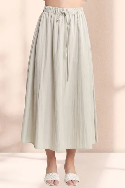 ADORA Drawstring Waist Crinkle Maxi Skirt f2dc8decd32741569aa7c6bf79da76d9-Max-Origin