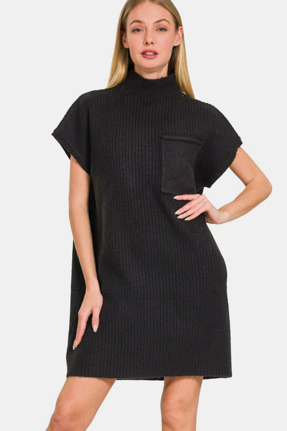 Zenana Short Sleeve Sweater Mini Dress Zenana Short Sleeve Sweater Mini Dress