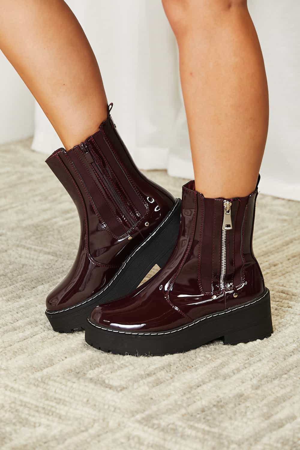 Forever Link Side Zip Platform Boots Forever Link Side Zip Platform Boots - TopFashionHQ